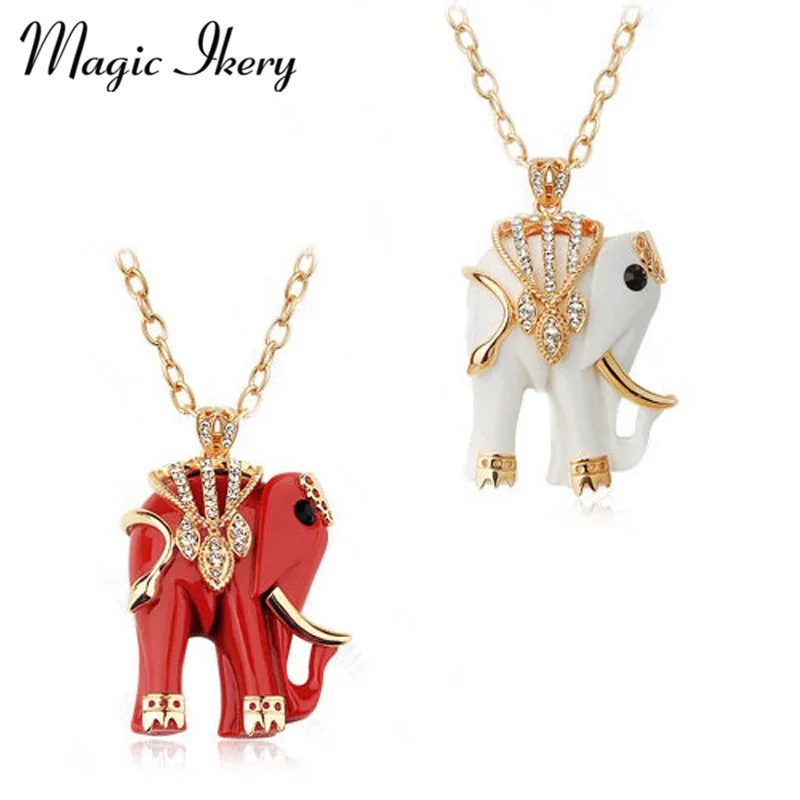 Magic Ikery White and Red High Gold Color Long Chain Rhinestone Elephant Animal Necklace Women Jewelry MKY2842
Magic Ikery White and Red High Gold Color Long Chain Rhinestone Elephant Animal Necklace Women Jewelry MKY2842