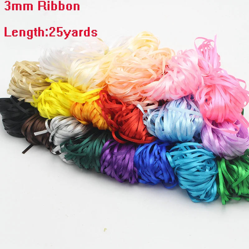 25Yards/22meters 3mm Width Polyester Ribbon Chrismas Wedding Home Decoration Gift Box Wrap Handmade DIY Material Accessories
25Yards/22meters 3mm Width Polyester Ribbon Chrismas Wedding Home Decoration Gift Box Wrap Handmade DIY Material Accessories