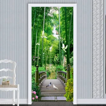 Waterproof Self-adhesive Door Sticker Bamboo Forest Wooden Bridge Pigeon 3D Photo Wallpaper For Living Room Bedroom Door Mural
Waterproof Self-adhesive Door Sticker Bamboo Forest Wooden Bridge Pigeon 3D Photo Wallpaper For Living Room Bedroom Door Mural