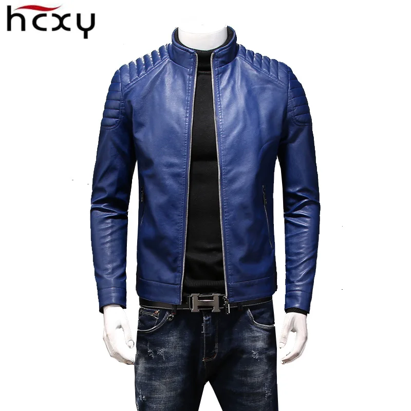 HCXY 2019 Autumn Men's Leather Jackets Coats Men Outwear High quality PU Leather Windproof Waterproof Slim Fit College Luxury
HCXY 2019 Autumn Men's Leather Jackets Coats Men Outwear High quality PU Leather Windproof Waterproof Slim Fit College Luxury