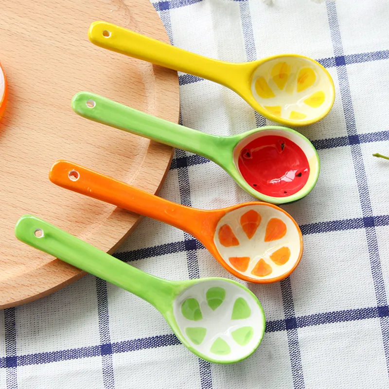 Ceramic Coffee Spoon Korean Household Tableware Spoon Dessert Cartoon Small Children Spoons Fruit Design Creative Lovely Ladle
Ceramic Coffee Spoon Korean Household Tableware Spoon Dessert Cartoon Small Children Spoons Fruit Design Creative Lovely Ladle