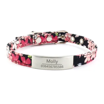 Personalized Dog Collar Laser Engraved Name Collar for Puppies with ID tags Bell Floral Pattern Dog Supplies Pet Products
Personalized Dog Collar Laser Engraved Name Collar for Puppies with ID tags Bell Floral Pattern Dog Supplies Pet Products