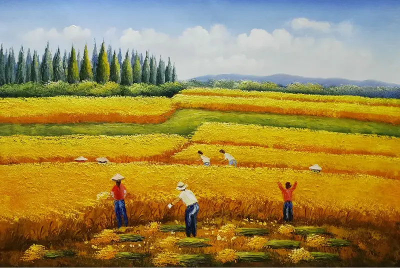 Hand Painted Abstract Landscape Oil Canvas Painting Harvest Landscape Oil Painting Wall Art Picture Painting for Home Decor
Hand Painted Abstract Landscape Oil Canvas Painting Harvest Landscape Oil Painting Wall Art Picture Painting for Home Decor