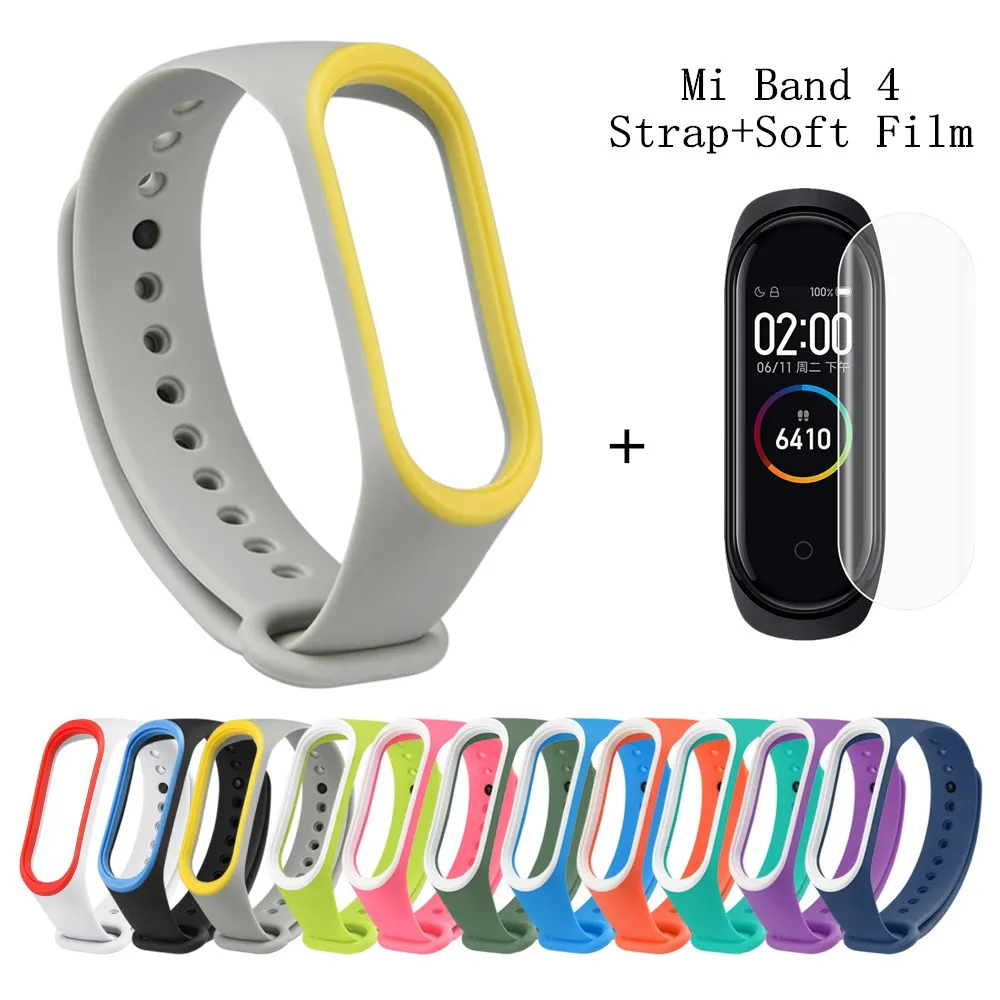 Xiomi Mi Band 4 Strap Mi band4 Band4 Strap + Soft Film Screen Protector Color Silicone Straps For Xiaomi Mi Band 4 Wristband
Xiomi Mi Band 4 Strap Mi band4 Band4 Strap + Soft Film Screen Protector Color Silicone Straps For Xiaomi Mi Band 4 Wristband