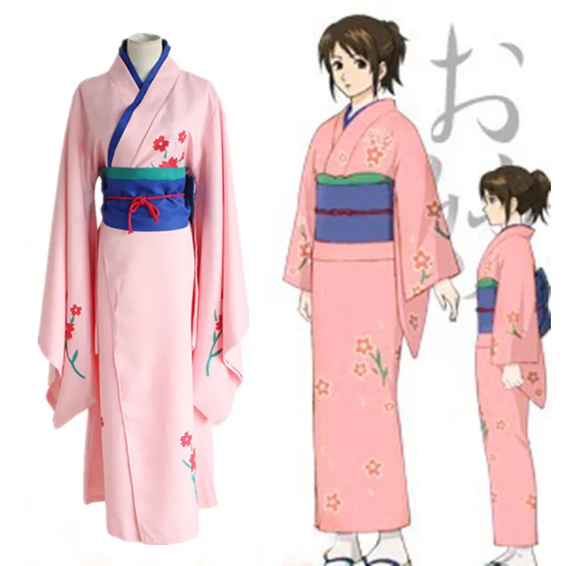 New Anime Gintama Cosplay Shimura Tae Cos Printed Kimono Halloween Party Full Set 4 in 1(Kimono+girdle+Lumbar pad+Waist rope)
New Anime Gintama Cosplay Shimura Tae Cos Printed Kimono Halloween Party Full Set 4 in 1(Kimono+girdle+Lumbar pad+Waist rope)