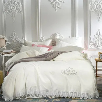 Princess luxury White Pink Violet Yellow Champagne color Romantic lace silk Cotton Bedding Set Duvet Cover Bed sheet Pillowcases
Princess luxury White Pink Violet Yellow Champagne color Romantic lace silk Cotton Bedding Set Duvet Cover Bed sheet Pillowcases