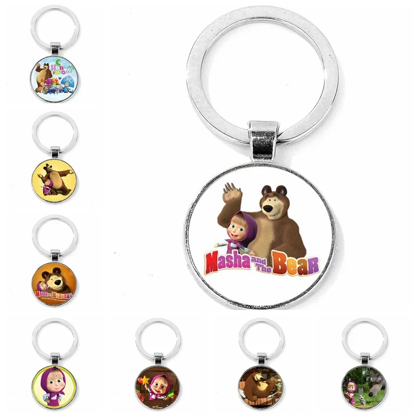 Russia Masha Time gem Alloy glass pendant key chain Fashion hanging accessories Creative gift for kids Party favors
Russia Masha Time gem Alloy glass pendant key chain Fashion hanging accessories Creative gift for kids Party favors