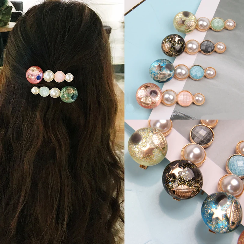 Oaoleer Hair Accessories 2 Pcs/Set Women Acrylic Geometric Star Sky Hairpin Headband Pearl Hair Clips Barrettes Fashion Headwear
Oaoleer Hair Accessories 2 Pcs/Set Women Acrylic Geometric Star Sky Hairpin Headband Pearl Hair Clips Barrettes Fashion Headwear