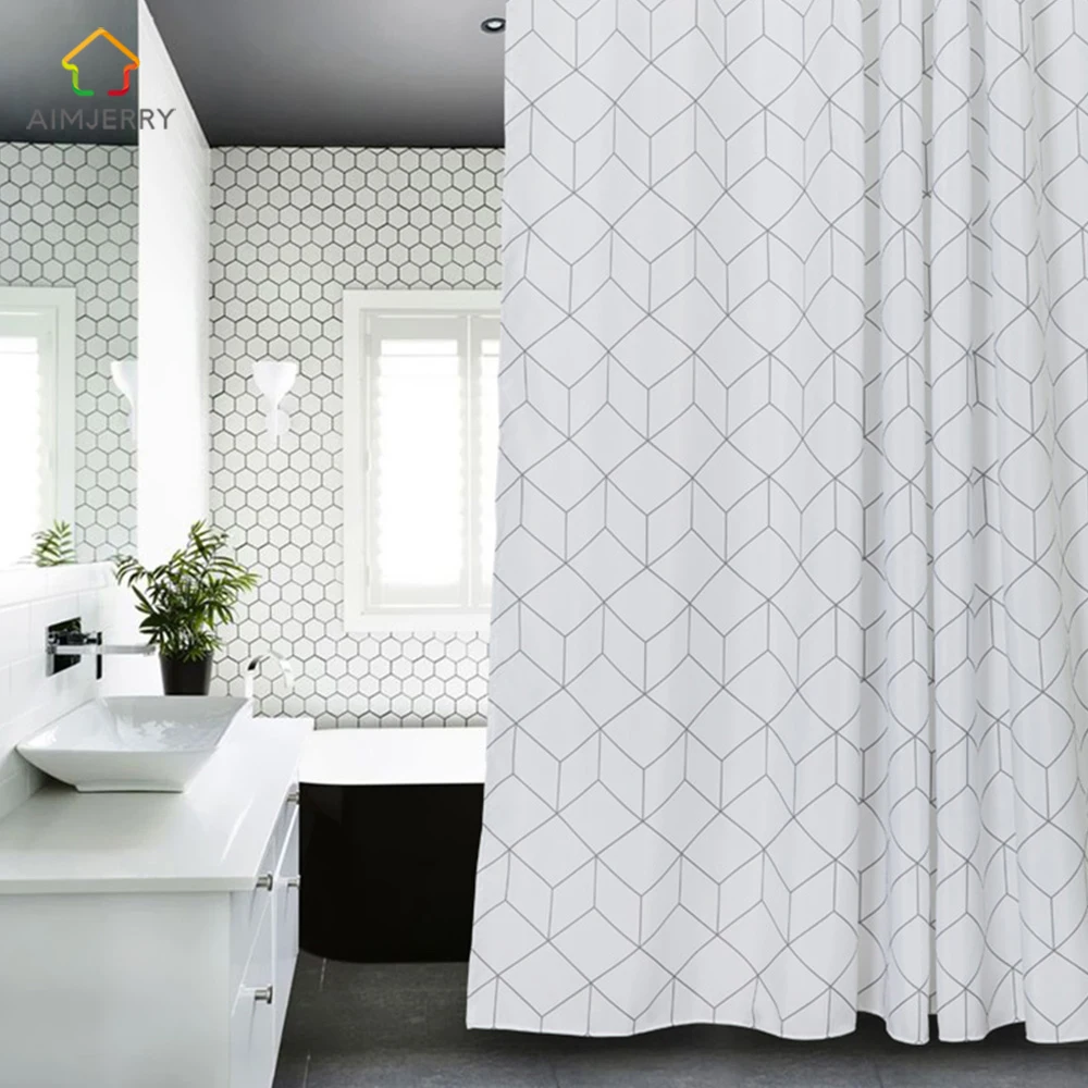 Aimjerry White and Grey Bathroom Fabric Shower Curtain with 12 Hooks 71Wx71H Freeshipping
Aimjerry White and Grey Bathroom Fabric Shower Curtain with 12 Hooks 71Wx71H Freeshipping