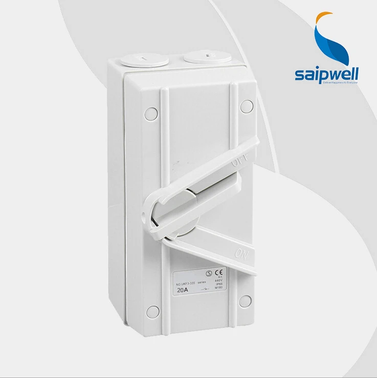 3P20A waterproof isolating switch, load switch IP56 outdoor waterproof safety switch mounted isolation switch (SP-3P20A)
3P20A waterproof isolating switch, load switch IP56 outdoor waterproof safety switch mounted isolation switch (SP-3P20A)