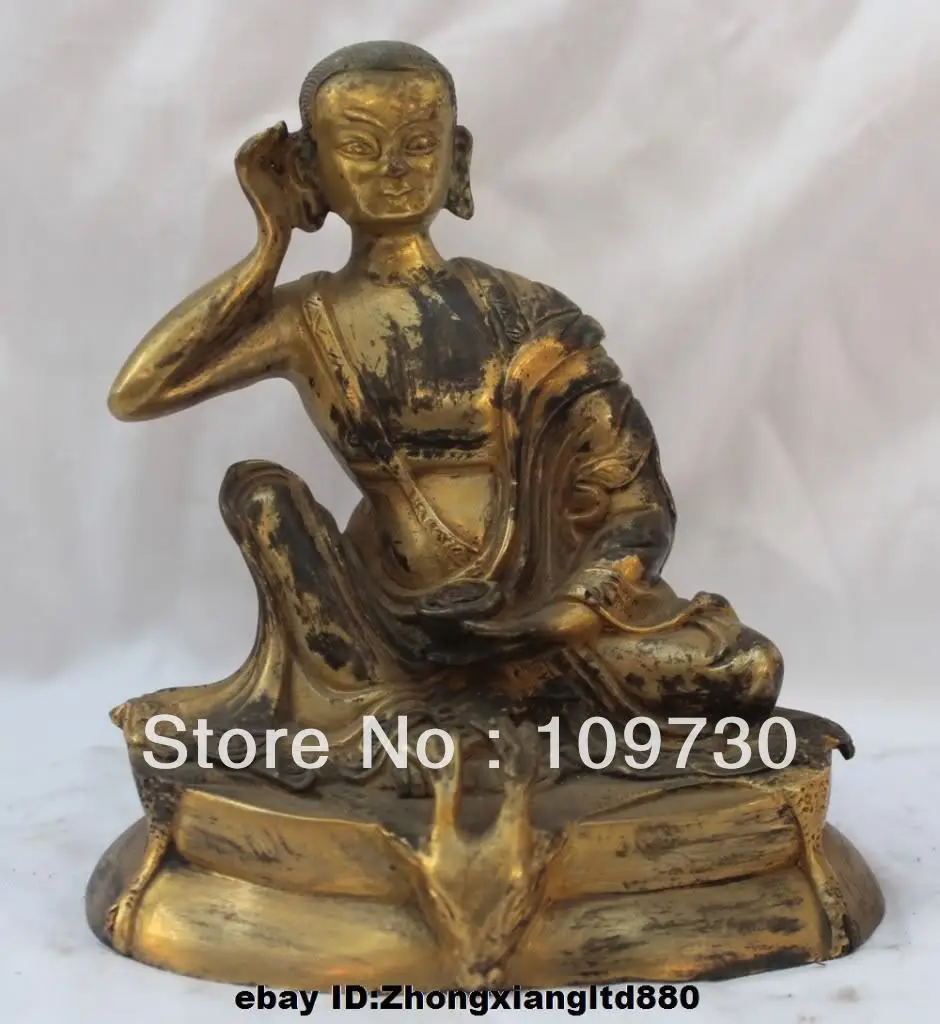 gg 0044 Tibet Tibetan Buddhist Bronze 24K Gold Gilt Milarepa Buddha & Deer Head Statue
gg 0044 Tibet Tibetan Buddhist Bronze 24K Gold Gilt Milarepa Buddha & Deer Head Statue