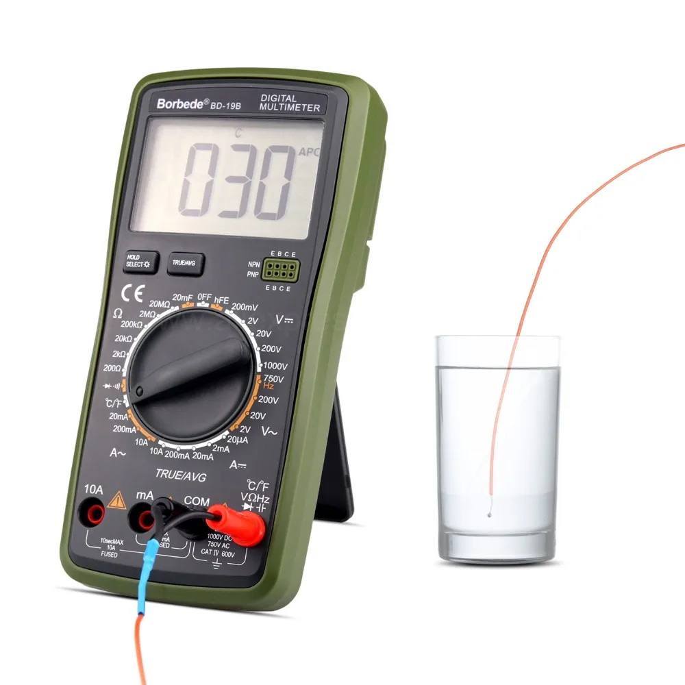 Professional Digital Multimeter LCD DC AC Voltage Current Resistance Capacitance Temperature True RMS Diode Tester 2000 Counts
Professional Digital Multimeter LCD DC AC Voltage Current Resistance Capacitance Temperature True RMS Diode Tester 2000 Counts