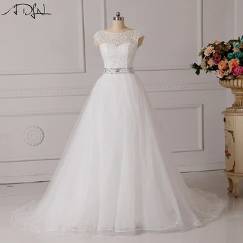 ADLN Elegant Lace Wedding Dress Vestido de Noiva A-line Scoop White/Ivory Plus Size Princess Russian Bridal Gown Customized
ADLN Elegant Lace Wedding Dress Vestido de Noiva A-line Scoop White/Ivory Plus Size Princess Russian Bridal Gown Customized