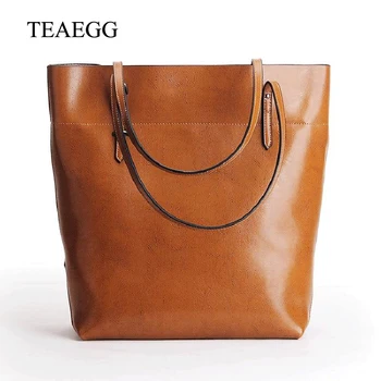 TEAEGG Women Real Leather Casual tote Female cowhide Shoulder Bag Lady High capacity handbag
TEAEGG Women Real Leather Casual tote Female cowhide Shoulder Bag Lady High capacity handbag