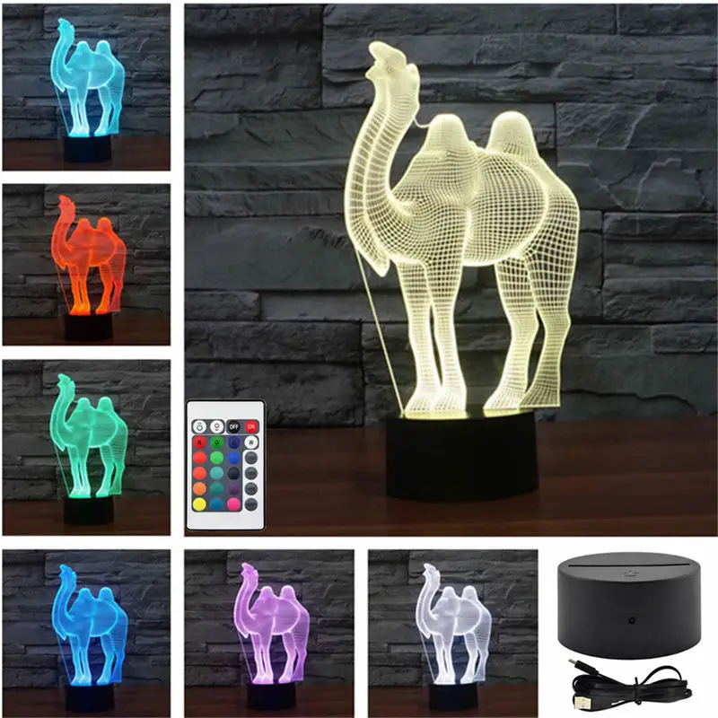 AUCD Remote Camel Creature Acrylic 3D Visual Touch Table Lights Colorful Home Art Decor Child's USB LED Desk Lamps -TD126
AUCD Remote Camel Creature Acrylic 3D Visual Touch Table Lights Colorful Home Art Decor Child's USB LED Desk Lamps -TD126