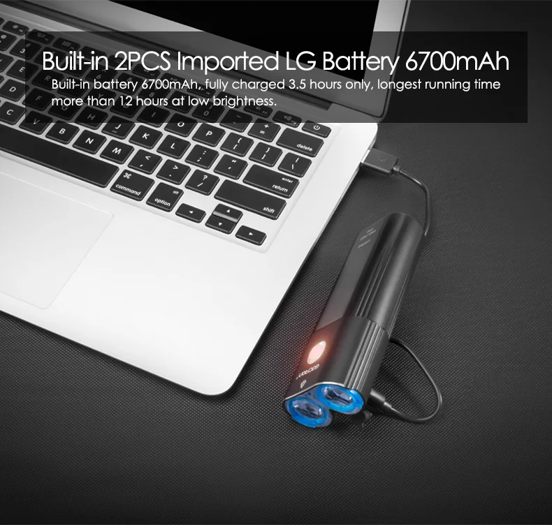 Perfect GACIRON 1800 Lumen Bike Light Bicycle Headlight 6700mAh Power Bank USB Rechargeable Waterproof Front light Cycling Accessories 5 Perfect GACIRON 1800 Lumen Bike Light Bicycle Headlight 6700mAh Power Bank USB Rechargeable Waterproof Front light Cycling Accessories 5