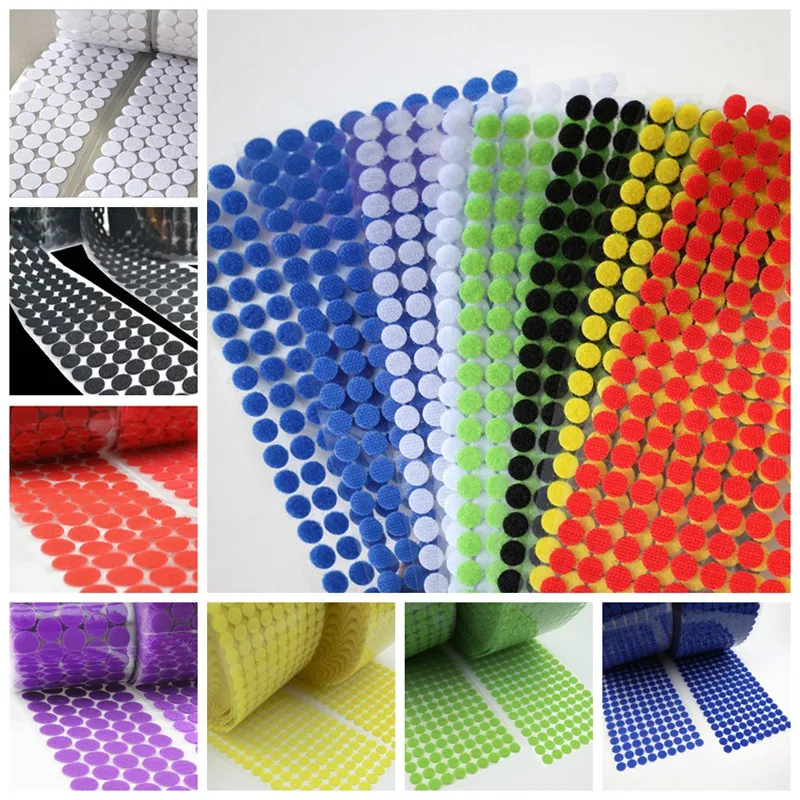 600 Pair 7 color Diameter Nylon Fabric Sticky Back Round Coins Hook and Loop Self Adhesive Fastener Dots Tapes hook loop tape
600 Pair 7 color Diameter Nylon Fabric Sticky Back Round Coins Hook and Loop Self Adhesive Fastener Dots Tapes hook loop tape