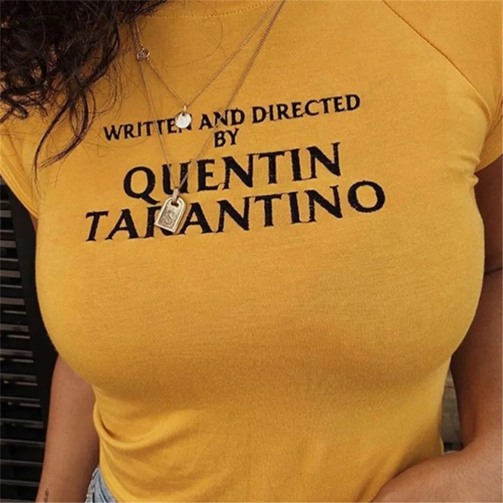 2018 Fashion Quentin Tarantino Sexy Crop Tops Women Side Stripe short Sleeve Cotton yellow goth art slogan 90s tees tshirt Lady
2018 Fashion Quentin Tarantino Sexy Crop Tops Women Side Stripe short Sleeve Cotton yellow goth art slogan 90s tees tshirt Lady
