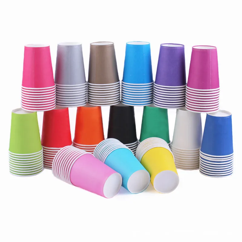 50pcs Disposable coffee cup 250ml small drink party favor packaging cup children's handmade DIY production of colored paper cups
50pcs Disposable coffee cup 250ml small drink party favor packaging cup children's handmade DIY production of colored paper cups