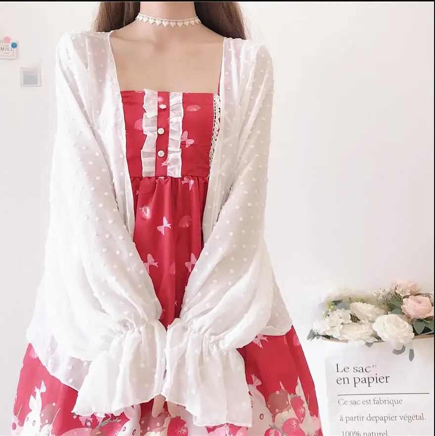 Sun-protective clothing sweet lolita coat lantern sleeve kawaii girl white victorian clothes tea party gothic lolita coat loli
Sun-protective clothing sweet lolita coat lantern sleeve kawaii girl white victorian clothes tea party gothic lolita coat loli