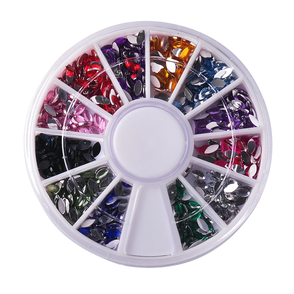 Biutee 1 Wheel HOT AB 12 Colors Acrylic Oval Rhinestone Nail Art Decorations DIY Manicure Wheel Tips
Biutee 1 Wheel HOT AB 12 Colors Acrylic Oval Rhinestone Nail Art Decorations DIY Manicure Wheel Tips