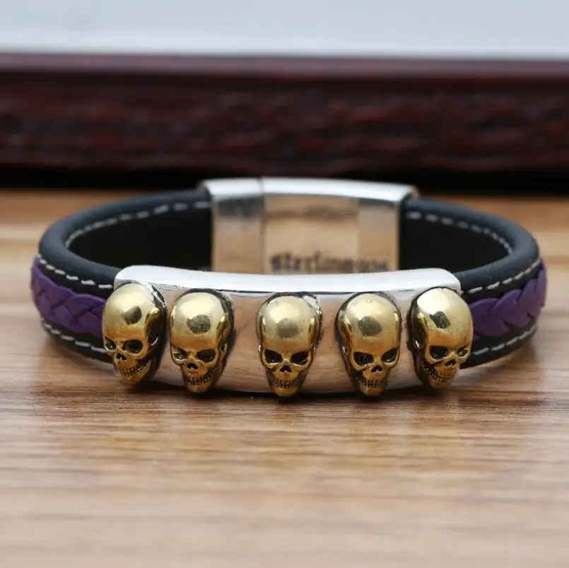 Pure Silver Sterling 925 Silver Skull Men Women Fashion Silver Leather S925 Bracelet Bangle
Pure Silver Sterling 925 Silver Skull Men Women Fashion Silver Leather S925 Bracelet Bangle