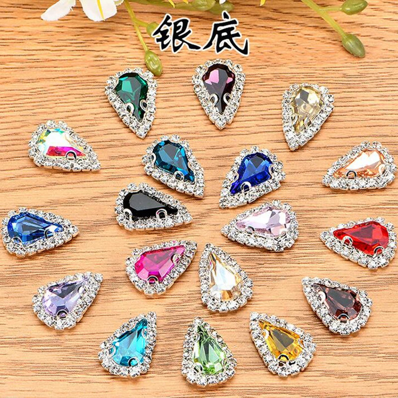 10 Pieces 8X13mm Silver Bling Shiny Loose Rhinestone Teardrop Decorative Flatback Crystal Metal Rhinestone Buttons 4 Holes
10 Pieces 8X13mm Silver Bling Shiny Loose Rhinestone Teardrop Decorative Flatback Crystal Metal Rhinestone Buttons 4 Holes
