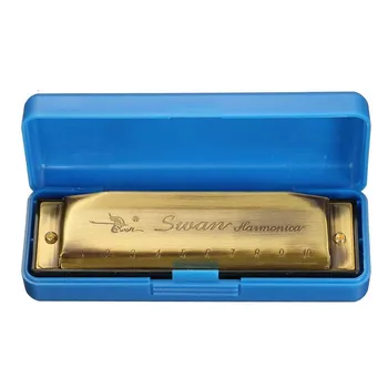 Swan Harmonica 10 Holes 20 Tones Bronze Color Key of C Blues Harmonica Woodwind Musical Instruments Classical Diatonic Harps
Swan Harmonica 10 Holes 20 Tones Bronze Color Key of C Blues Harmonica Woodwind Musical Instruments Classical Diatonic Harps