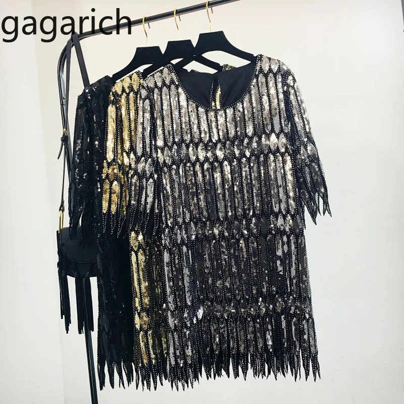 Gagarich Women Dress Spring Autumn Fashion Sequined Sparkling Celebrity Short Sleeve Ladies Party Dresses Vestidos Verano 2019
Gagarich Women Dress Spring Autumn Fashion Sequined Sparkling Celebrity Short Sleeve Ladies Party Dresses Vestidos Verano 2019