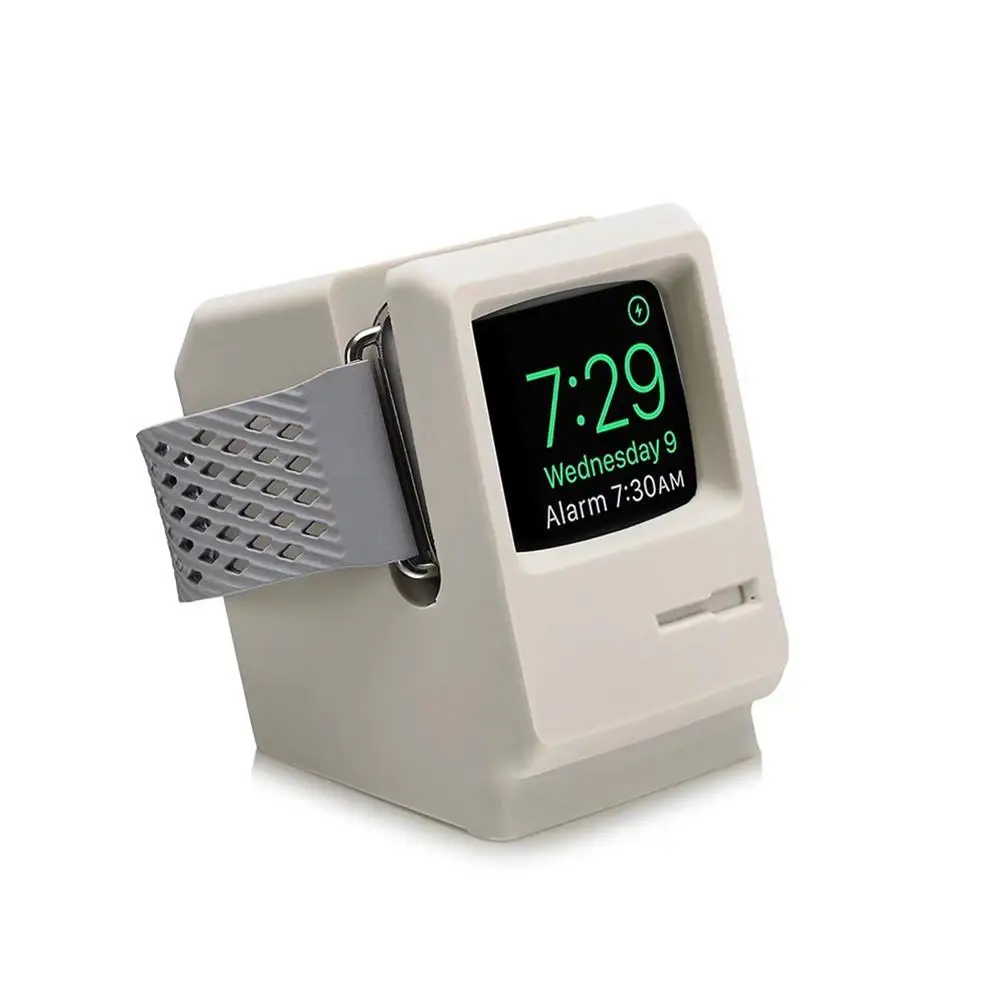 

Retro MAC Retro Classic Charging Stand Base 38/42mm for Apple iWatch Charging Docking Watch 1/2/3 Desktop Computer Watch Stand