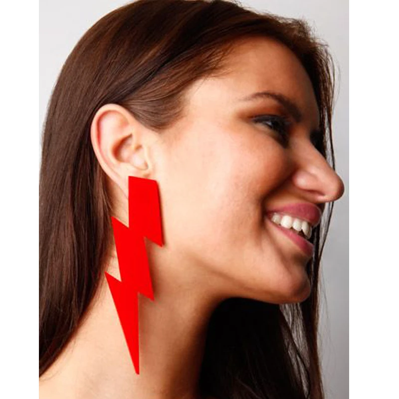 Europe Simple Geometric Long Earring Big Fluorescent Lightning Acrylic Punk Dangle Earring Night Club Accessories
Europe Simple Geometric Long Earring Big Fluorescent Lightning Acrylic Punk Dangle Earring Night Club Accessories