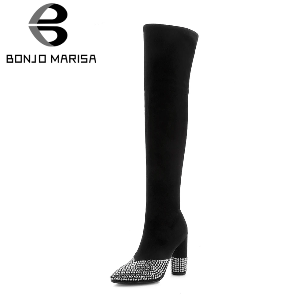 BONJOMARISA 2019 Winter Plus Size 33-46 Party Wedding Crystal Over Knee Thigh High Boots Women Fur Boots High Heels Shoes Woman
BONJOMARISA 2019 Winter Plus Size 33-46 Party Wedding Crystal Over Knee Thigh High Boots Women Fur Boots High Heels Shoes Woman