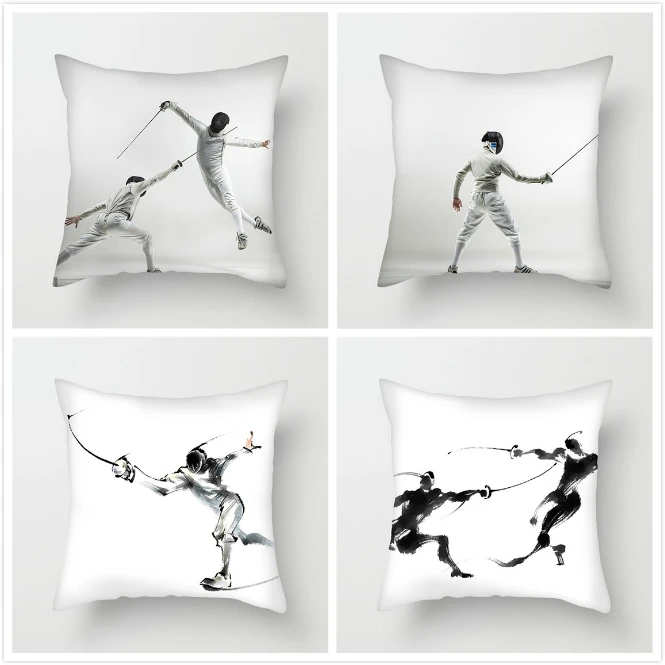 Fuwatacchi Sport Pillow Cover Fencing Art Printed Cushion Cover Home Decorative Pillowcase For Decor Living Room Sofa 2019
Fuwatacchi Sport Pillow Cover Fencing Art Printed Cushion Cover Home Decorative Pillowcase For Decor Living Room Sofa 2019