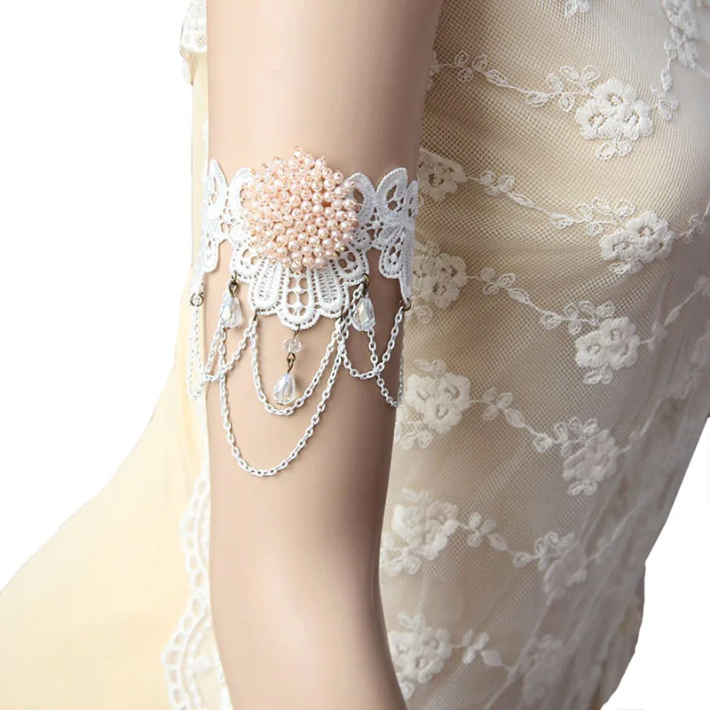 Womens Handmade Crystal Layered Chain Flower White Lace Stone Drop Arm Band Armband Armlet Bracelet Bridal Dance Wedding Jewelry
Womens Handmade Crystal Layered Chain Flower White Lace Stone Drop Arm Band Armband Armlet Bracelet Bridal Dance Wedding Jewelry