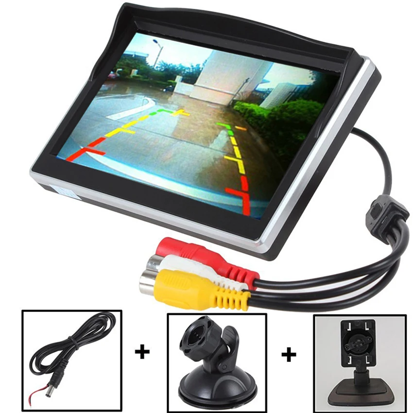 HD 800*480 5 Inch Car Monitor for Rear View Camera Display Auto Parking Backup Reverse Monitor tft-lcd Screen 2 Mounts/Brackets
HD 800*480 5 Inch Car Monitor for Rear View Camera Display Auto Parking Backup Reverse Monitor tft-lcd Screen 2 Mounts/Brackets