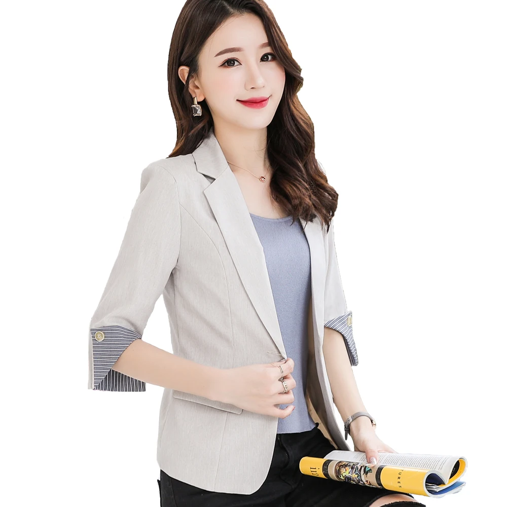 Spring summer New women temperament Slim suit plus size jacket ruched blazer black gray white
Spring summer New women temperament Slim suit plus size jacket ruched blazer black gray white