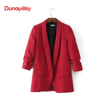 2020 Spring Fashion Red Blazer Women OL Puff Sleeve Workwear Blazer Coat No Button Three Quarter Ladies Outwears
2020 Spring Fashion Red Blazer Women OL Puff Sleeve Workwear Blazer Coat No Button Three Quarter Ladies Outwears