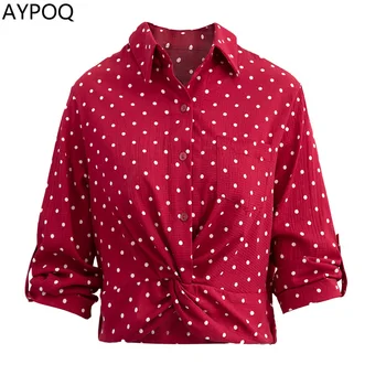 AYPOQ Women Polka Dot Blouse Turndown Collar Office Lady Kinky Causal Tops Long Sleeve Bodycon Buttoned Shirt Red Black Shirts
AYPOQ Women Polka Dot Blouse Turndown Collar Office Lady Kinky Causal Tops Long Sleeve Bodycon Buttoned Shirt Red Black Shirts