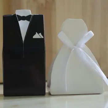 100pcs White Black Flower Suit Dress Candy Chocolate Gift Box For Wedding Birthday Party Favor Decoration Sachet Bonbon Mariage
100pcs White Black Flower Suit Dress Candy Chocolate Gift Box For Wedding Birthday Party Favor Decoration Sachet Bonbon Mariage