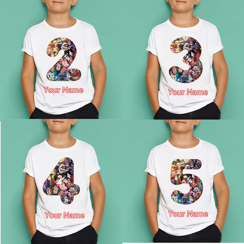 Boys And Girls Gravity Falls Birthday Number T-Shirt Kids Birthday Short Sleeve Tops Children's Masks Birthday Gift,Dropshipping
Boys And Girls Gravity Falls Birthday Number T-Shirt Kids Birthday Short Sleeve Tops Children's Masks Birthday Gift,Dropshipping