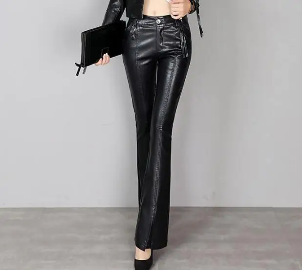 S-2XL Hot 2019 Spring Women New Fashion Wear small flared jeans with high waist lace pu leather pants and slim trousers
S-2XL Hot 2019 Spring Women New Fashion Wear small flared jeans with high waist lace pu leather pants and slim trousers
