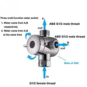 G1/2" Three Head Function Switch Adapter Control 3 Way Tee Connector Shower Head Diverter For Toilet Bidet Shower
G1/2" Three Head Function Switch Adapter Control 3 Way Tee Connector Shower Head Diverter For Toilet Bidet Shower