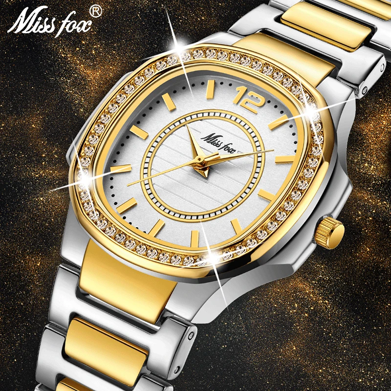 MISSFOX Quartz Watch Women Luxury Brand Diamond Analog Patek Ladies Watches Water Resistant 18K Golden Clock Hour For Women Gift
MISSFOX Quartz Watch Women Luxury Brand Diamond Analog Patek Ladies Watches Water Resistant 18K Golden Clock Hour For Women Gift