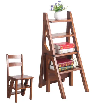Convertible Multi-functional Four-Step Library Ladder Chair in 3 Color Library Furniture Folding Wood Chair Step Ladder For Home
Convertible Multi-functional Four-Step Library Ladder Chair in 3 Color Library Furniture Folding Wood Chair Step Ladder For Home