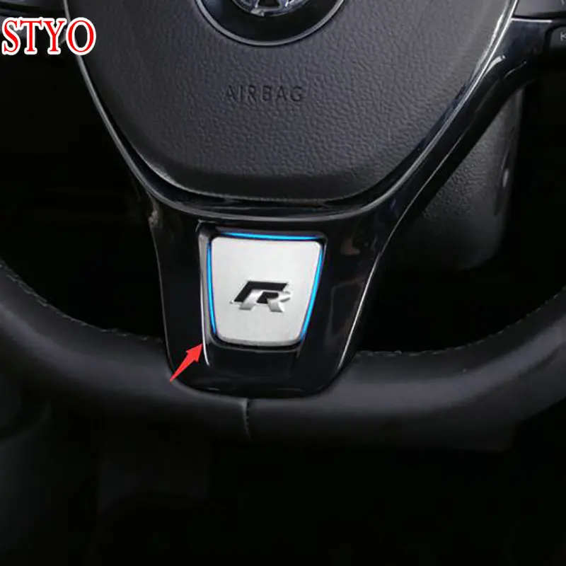 STYO Car Steering Wheel R Sticker Interior Decoration Sticker Car Styling For VW Polo MK6 2018 GOLF 7 PASSAT B8 TIGUAN 2017 2018
STYO Car Steering Wheel R Sticker Interior Decoration Sticker Car Styling For VW Polo MK6 2018 GOLF 7 PASSAT B8 TIGUAN 2017 2018