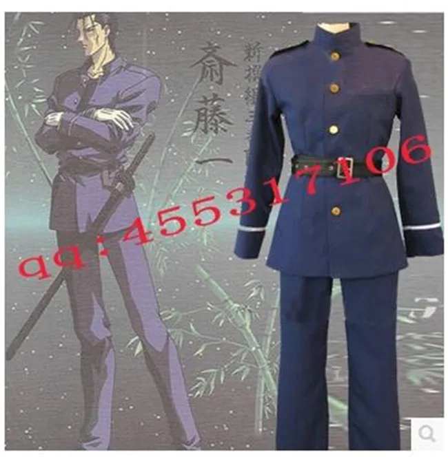 Hot! Hight Quality Anime Rurouni Kenshin/Samurai X saito Hajime Cosplay Costume Halloween Uniform Outfit Perfect Costume For You
Hot! Hight Quality Anime Rurouni Kenshin/Samurai X saito Hajime Cosplay Costume Halloween Uniform Outfit Perfect Costume For You