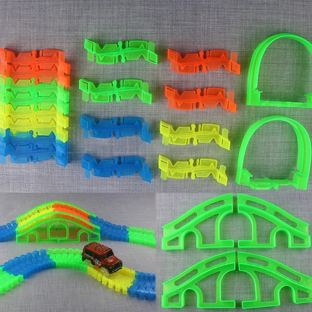 Glowing Race Track Bend FlexIble Flash In The Dark Assembly Toy Plastic Crossing/Tunnel/Arch Bridge Glow In Dark Accessories
Glowing Race Track Bend FlexIble Flash In The Dark Assembly Toy Plastic Crossing/Tunnel/Arch Bridge Glow In Dark Accessories