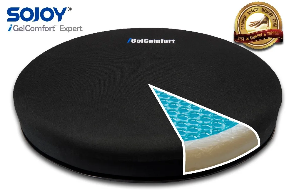360 degree rotation Deluxe Gel Swivel Seat Cushion with Memory Foam Cooling Pad For for Elderly and pregnant mobility Aid chair
360 degree rotation Deluxe Gel Swivel Seat Cushion with Memory Foam Cooling Pad For for Elderly and pregnant mobility Aid chair