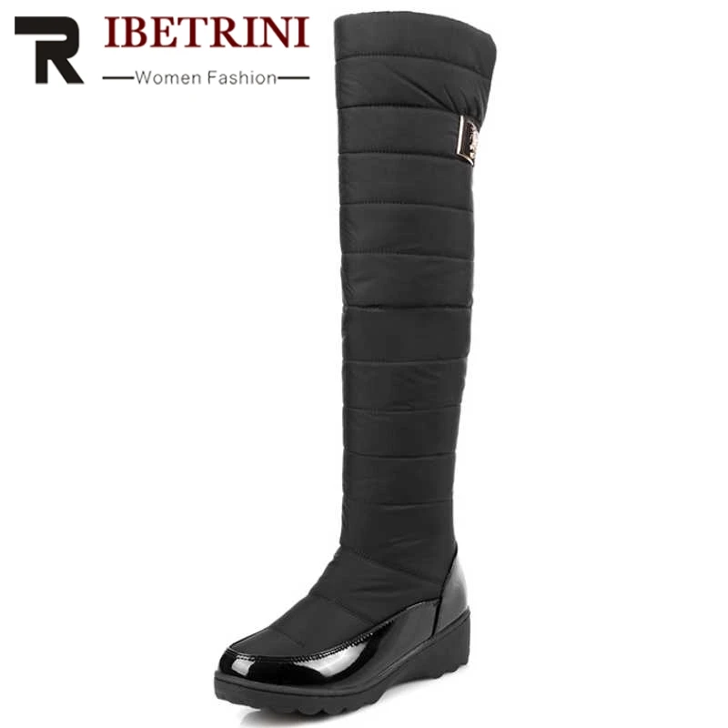 RIBETRINI Women's Winter Boots Warm Fur Shoes Woman Over Knee High Snow Boots Slip-On Waterproof Platform Big size 34-43
RIBETRINI Women's Winter Boots Warm Fur Shoes Woman Over Knee High Snow Boots Slip-On Waterproof Platform Big size 34-43