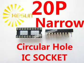FREE SHIPPING 24PCS/LOT 2.54MM 20P (2x10 Pins) 0.3" Narrow Circular hole IC Socket
FREE SHIPPING 24PCS/LOT 2.54MM 20P (2x10 Pins) 0.3" Narrow Circular hole IC Socket